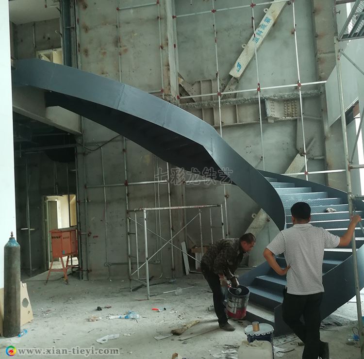 鋼結構板式旋轉樓梯金潘五星級酒店項目