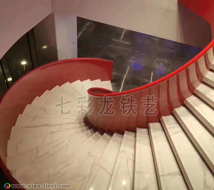 會所板式螺旋樓梯_4