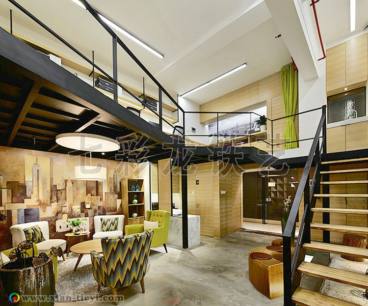 LOFT鋼結(jié)構(gòu)樓梯及夾層搭建案例展示_1