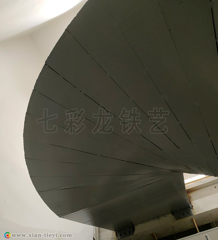 涇陽建工瀾庭溪谷售樓處箱型梁鋼構(gòu)樓梯_6