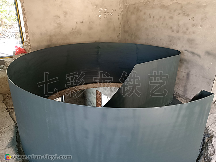 山陽縣王家店高欄板式螺旋梯_6