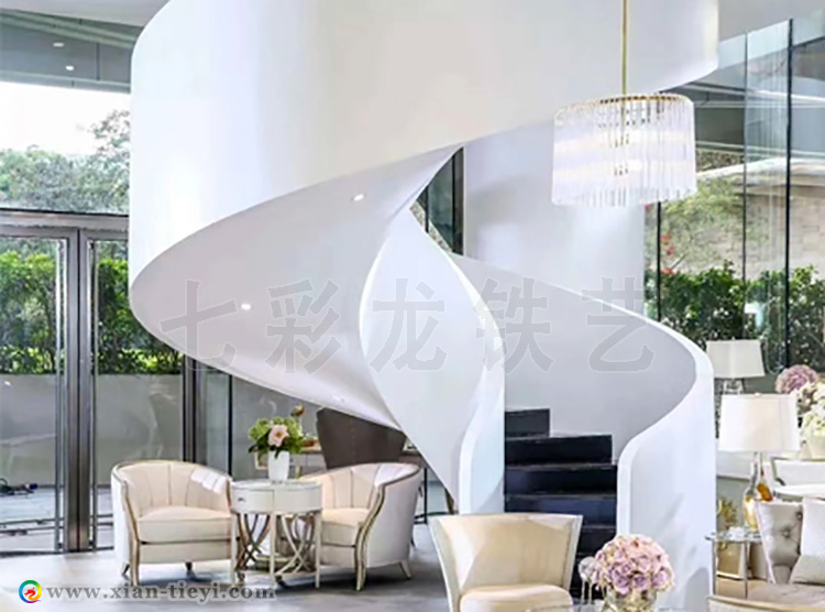 眉縣鋼結(jié)構(gòu)高欄板式旋轉(zhuǎn)樓梯