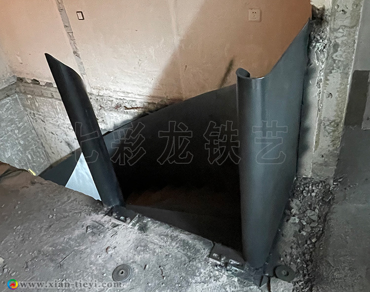 咸陽市鋼結(jié)構(gòu)弧形樓梯_5